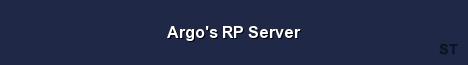 Argo s RP Server Server Banner