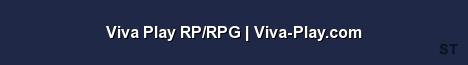 Viva Play RP RPG Viva Play com Server Banner