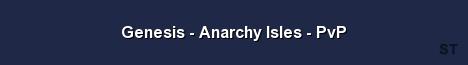 Genesis Anarchy Isles PvP Server Banner