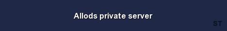 Allods private server Server Banner