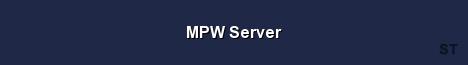 MPW Server Server Banner