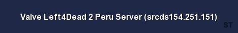 Valve Left4Dead 2 Peru Server srcds154 251 151 Server Banner