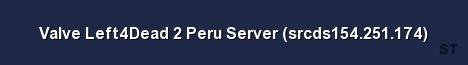 Valve Left4Dead 2 Peru Server srcds154 251 174 