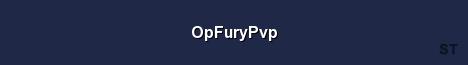OpFuryPvp Server Banner