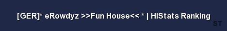 GER eRowdyz Fun House HlStats Ranking Server Banner
