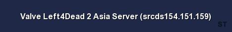 Valve Left4Dead 2 Asia Server srcds154 151 159 