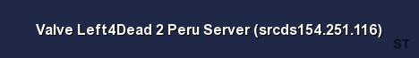 Valve Left4Dead 2 Peru Server srcds154 251 116 
