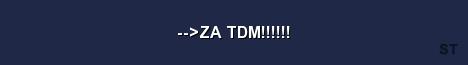 ZA TDM Server Banner