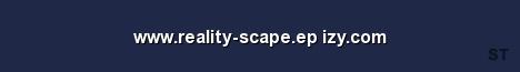 www reality scape ep izy com Server Banner