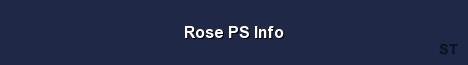 Rose PS Info Server Banner