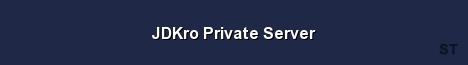 JDKro Private Server Server Banner