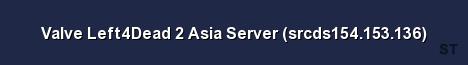 Valve Left4Dead 2 Asia Server srcds154 153 136 