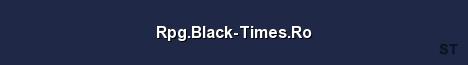 Rpg Black Times Ro Server Banner