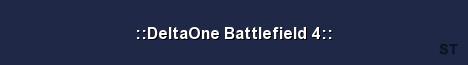 DeltaOne Battlefield 4 Server Banner