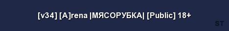 v34 A rena МЯСОРУБКА Public 18 Server Banner