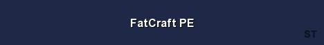 FatCraft PE Server Banner