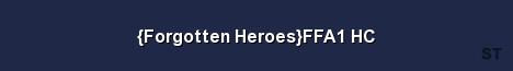 Forgotten Heroes FFA1 HC 