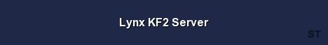 Lynx KF2 Server Server Banner