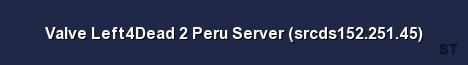 Valve Left4Dead 2 Peru Server srcds152 251 45 Server Banner