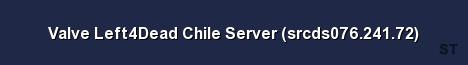 Valve Left4Dead Chile Server srcds076 241 72 Server Banner