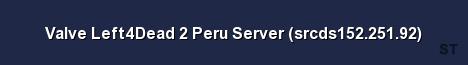 Valve Left4Dead 2 Peru Server srcds152 251 92 