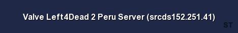 Valve Left4Dead 2 Peru Server srcds152 251 41 