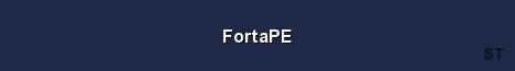 FortaPE Server Banner