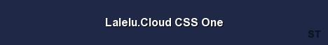 Lalelu Cloud CSS One Server Banner