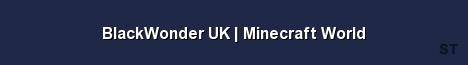 BlackWonder UK Minecraft World Server Banner