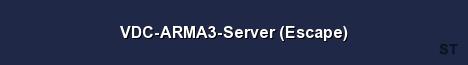 VDC ARMA3 Server Escape Server Banner