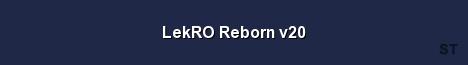 LekRO Reborn v20 Server Banner
