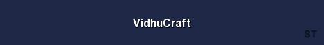 VidhuCraft Server Banner
