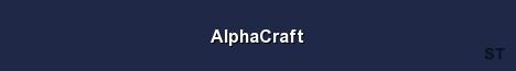 AlphaCraft Server Banner