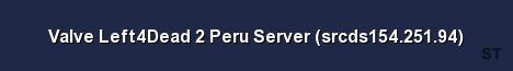 Valve Left4Dead 2 Peru Server srcds154 251 94 