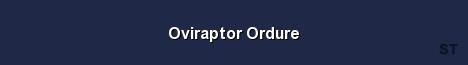 Oviraptor Ordure Server Banner