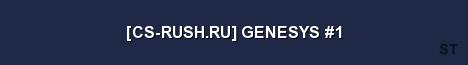 CS RUSH RU GENESYS 1 Server Banner