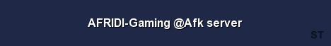 AFRIDI Gaming Afk server Server Banner