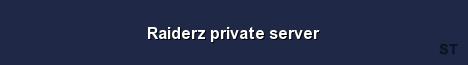 Raiderz private server Server Banner