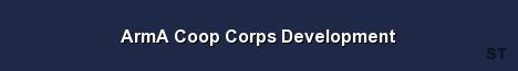 ArmA Coop Corps Development Server Banner