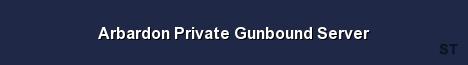 Arbardon Private Gunbound Server Server Banner
