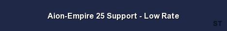 Aion Empire 25 Support Low Rate Server Banner