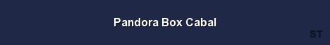 Pandora Box Cabal 