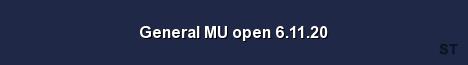 General MU open 6 11 20 Server Banner