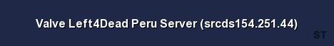 Valve Left4Dead Peru Server srcds154 251 44 Server Banner