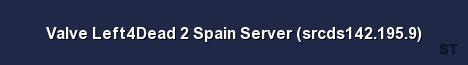 Valve Left4Dead 2 Spain Server srcds142 195 9 