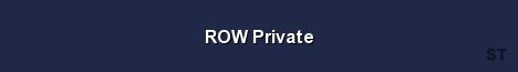 ROW Private Server Banner