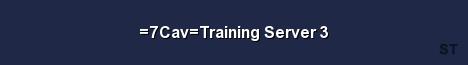 7Cav Training Server 3 Server Banner