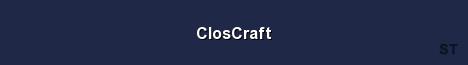 ClosCraft Server Banner
