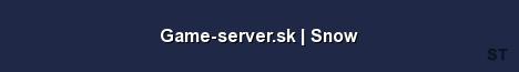 Game server sk Snow Server Banner