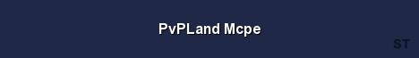 PvPLand Mcpe Server Banner